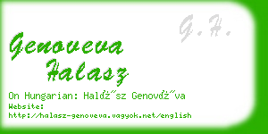 genoveva halasz business card